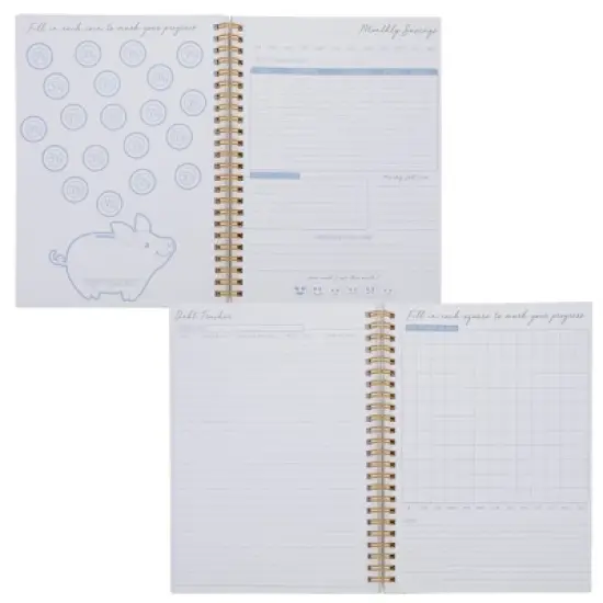 Paper Junkie Budget Tracker Spiral Notebook, Hardcover Expense Tracker, 8.5 x 6 In, 56 Sheets image {4}