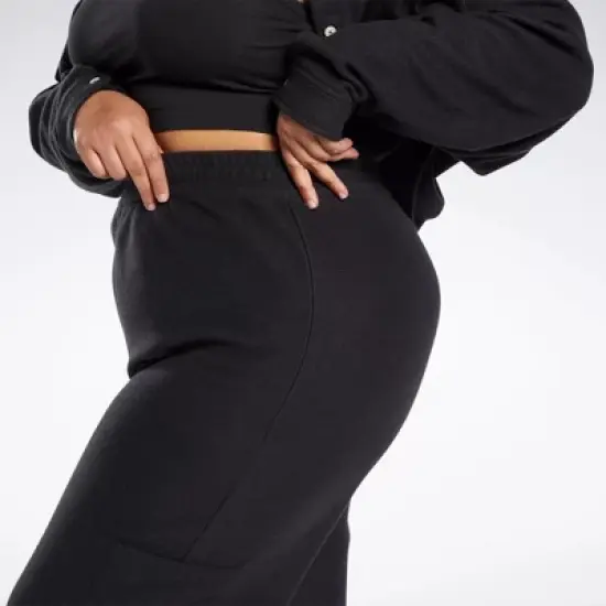 Reebok Classics Reverse Fleece Wide Leg Pants (Plus Size) Womens Athletic Pants image {4}