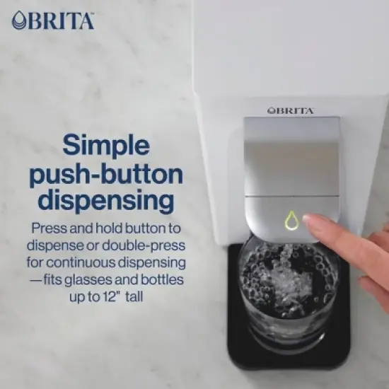 Brita Hub Compact Countertop Water Filtration System 87344: BPA-Free, Filters Lead & Chlorine, 72 Volume Capacity image {5}