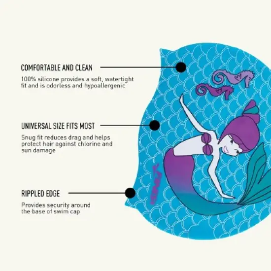 FINIS Mermaid Silicone Swimming Cap image {3}