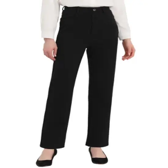 Allegra K High Stretch Pants for Women's Straight Leg Work Office Casual Trousers image {5}