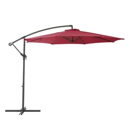 9.5' UV Resistant Offset Tilting Cantilever Patio Umbrella - CorLiving image {16}