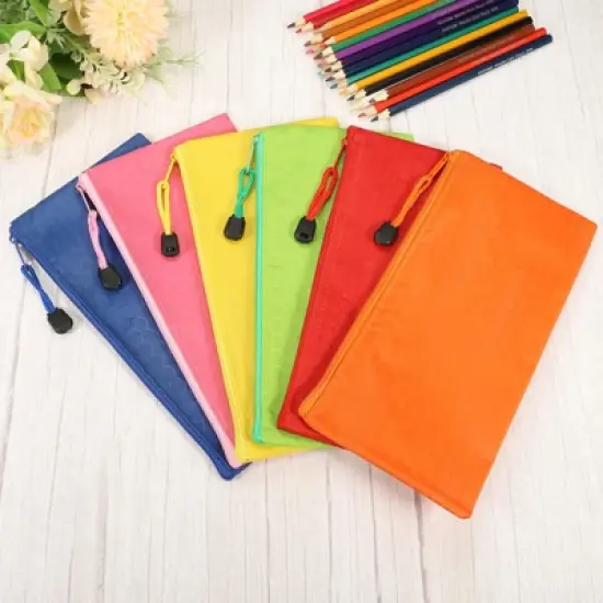 Unique Bargains Waterproof Cloth Zipper Home Office Travel File Bags 6 Pcs image {4}