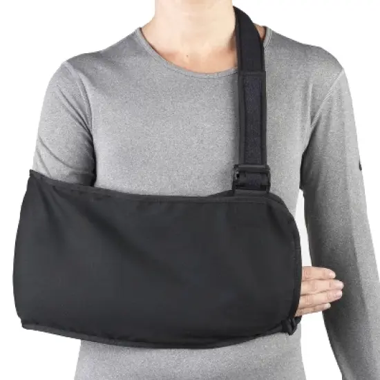 OTC Shoulder Immobilizer, Left or Right Arm, Lightweight, Black image {3}