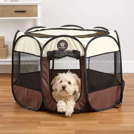 The Lakeside Collection Portable Foldable Pet Playpen image {5}