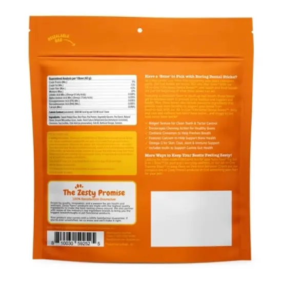 Zesty Paws Dental with Cinnamon Dog Treats - Large - 8ct image {1}