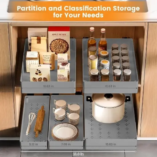 Pull out Cabinet Organizer, Pull out Drawers for Kitchen Cupboards, Under Shelf Storage & Organisation image {2}