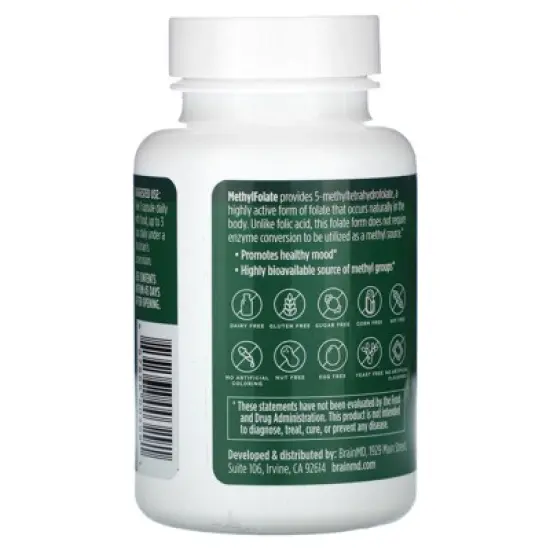 BrainMD Methylfolate, 5,000 mcg , 30 Capsules image {2}