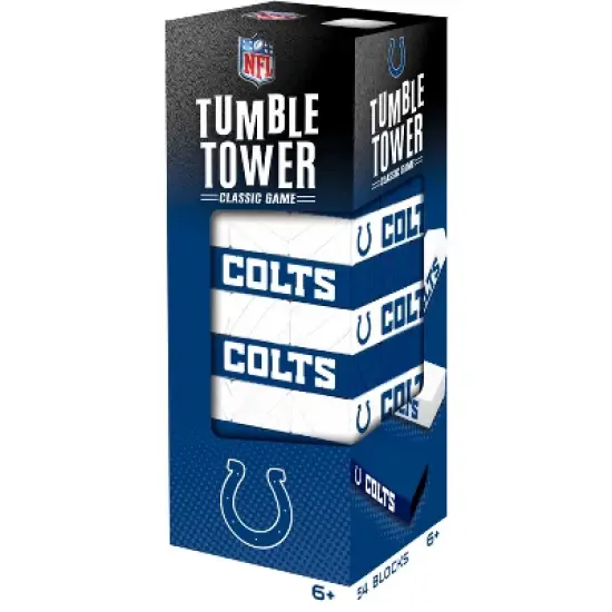 MasterPieces Real Wood Block Tumble Towers - NFL Indianapolis Colts image {1}