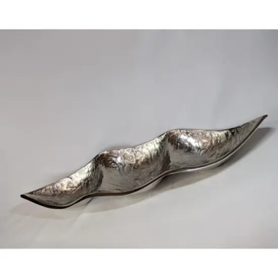 Premium Silver Metallic Triple Section Serving Bowl image {3}