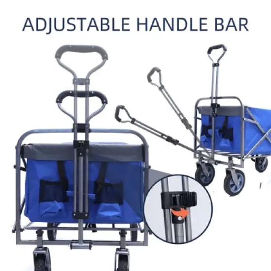 Outdoor Garden Multipurpose Micro Collapsible Beach Trolley Cart Camping Folding Wagon image {4}