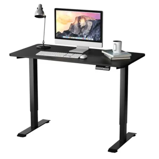 Costway Electric Adjustable Standing Desk Stand up Workstation w/Control White\Black\ Maple\Teak image {10}