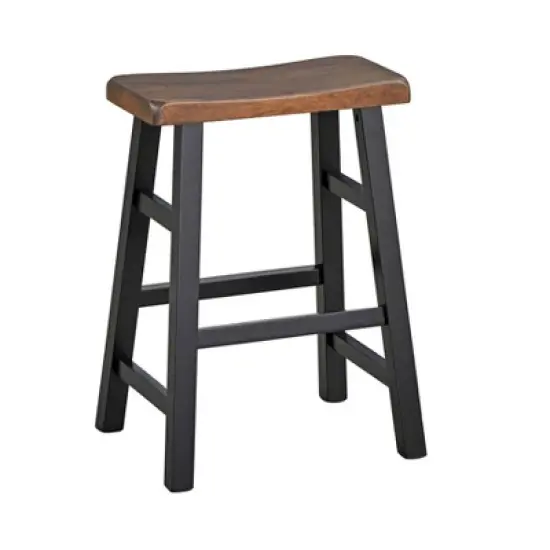 4pc Galena Counter Height Dining Set Walnut/Black - Buylateral image {4}