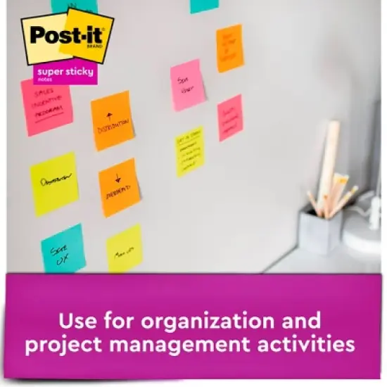Post-it Sticky Pop-Up Notes, 3 x 3 Inches, Energy Boost Colors, 10 Pads with 90 Sheets image {3}