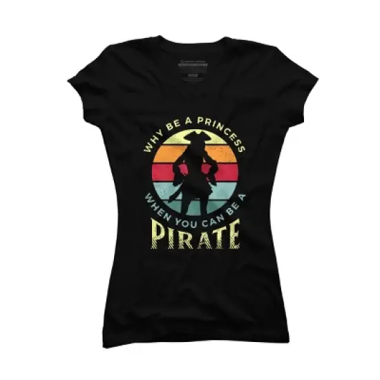 Junior's Design By Humans Funny Pirate Freebooter Buccaneer By MINHMINH T-Shirt image {3}