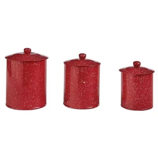 Park Designs Granite Enamelware Canisters Set Red image {3}