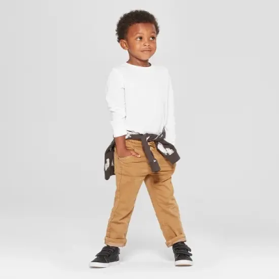 Toddler Boys' Pull-On Straight Fit Jeans - Cat & Jack&trade; Khaki image {2}