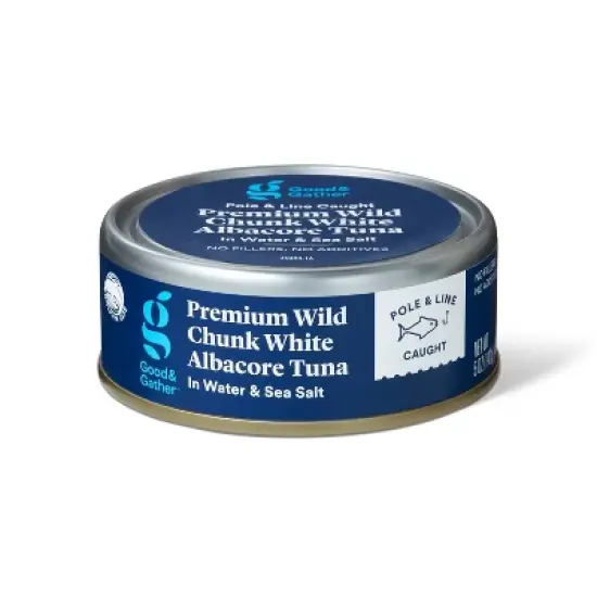 Premium Wild Albacore Chunk White Tuna in Water and Sea Salt - 5oz - Good & Gather&trade; image {3}