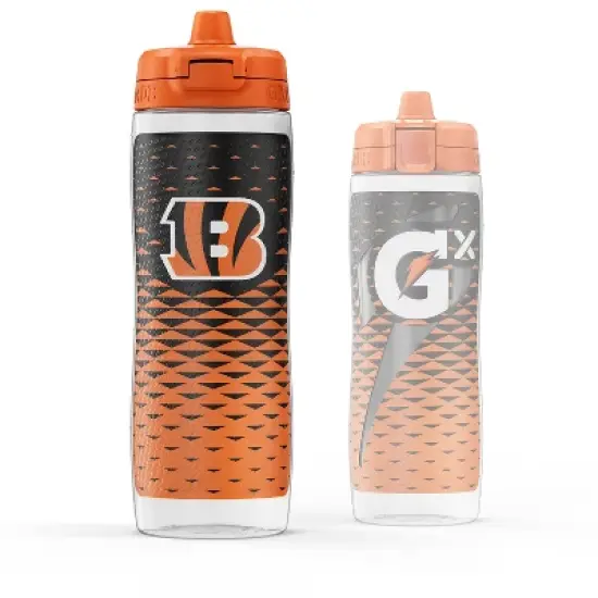NFL Cincinnati Bengals Gatorade Gx Plastic Water Bottle - 30oz: Portable Drinkware, 10" Height image {9}