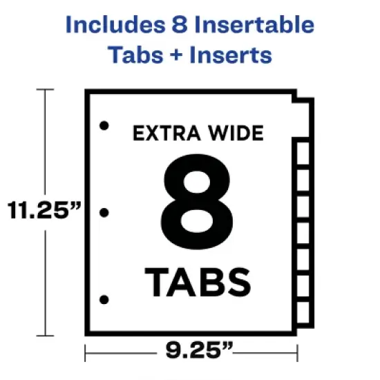 Avery&reg; Big Tab&trade; Pocket Insertable Plastic Dividers, 8-Tab Set image {3}