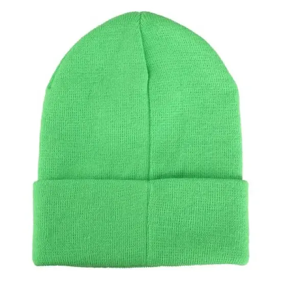 Hunter X Hunter Anime Embroidered Logo Patch Neon Green Knitted Beanie Hat image {1}