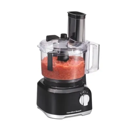 Hamilton Beach Bowl Scraper Food Processor Black - 70743: 450W, 2 Speeds, Dishwasher-Safe, 64oz Capacity, Chops, Full-Size image {9}