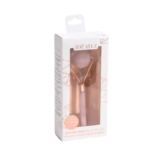Zoe Ayla Contour Facial Roller Rose Quartz - 1ct image {1}