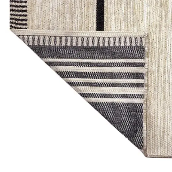 9' x 12' Multi-Tier Bars Outdoor Rug Gray/Cream - Project 62&trade; image {2}