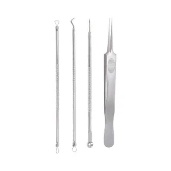 Unique Bargains Thread Pimple Extractor Kit Silver Tone 1 Set image {6}