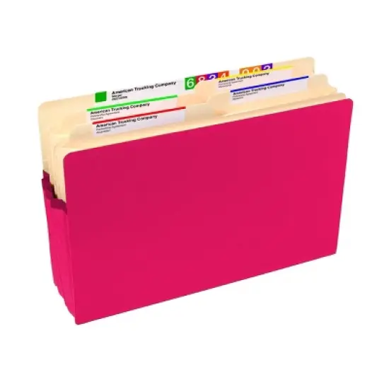 Smead File Pocket, Straight-Cut Tab, 3-1/2" Expansion, Legal Size, Red, 25 per Box (74231) image {3}
