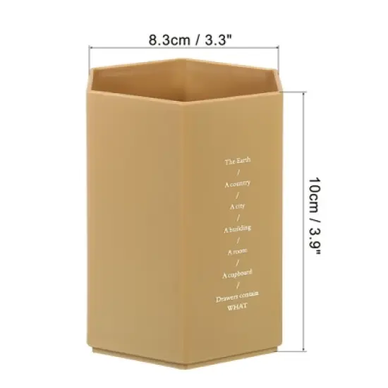 Unique Bargains Pencil Holder Plastic Hexagon Pen Cup Stationery Organizer for Office Desktop image {1}
