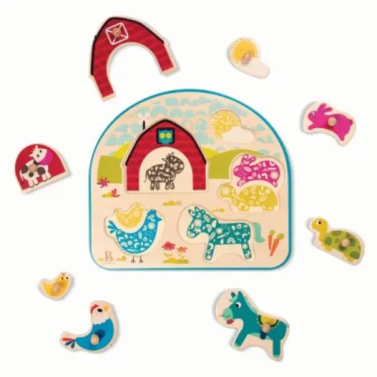 B. toys Wooden Puzzle 35pc Set - Peg Puzzles image {8}