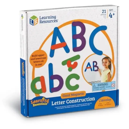 Learning Resouces Giant Magnetic Letter Construction, 21 Pieces, Ages 4+ image {5}