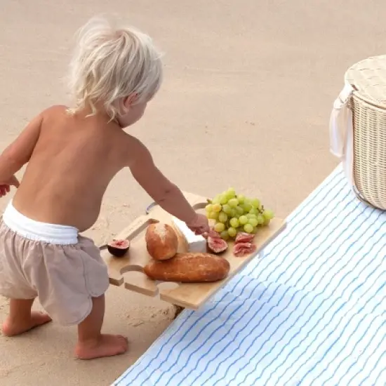 Sunnylife: Portable Picnic Table - Le Weekend Natural - Bamboo Snack Stand image {8}
