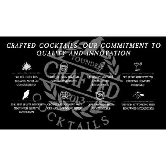 Crafted Cocktails Grapefruit Paloma Mi: 2 Pack&nbsp; Pink Grapefruit and Lime Juice with Organic Agave: 35 Calories Per Serving, 8 Cocktails Per Bottle image {8}