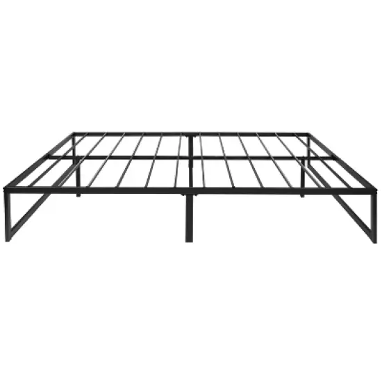 Emma and Oliver 14" Platform Bed Frame & 12" Mattress in a Box - No Box Spring Required image {10}
