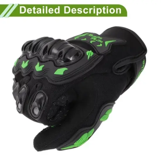 Unique Bargains Motorcycle Gloves Breathable Full Finger Gloves Nylon Outdoor Gloves 1 Pair image {4}