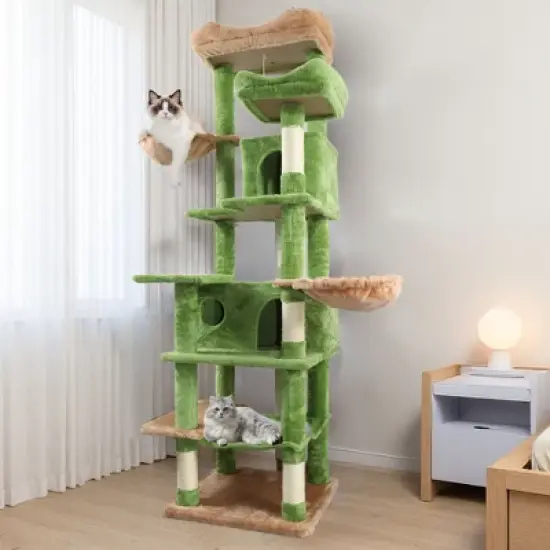 Kumasinova 68" Tall Cat Tree with Hammock,Multi-Level Cat Tower with Scratching Post,Modern Cat Tree for Indoor Cats Large Adult,Cat Beds & Furniture image {8}