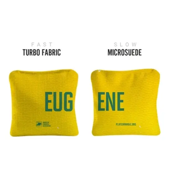 Gameday Eugene Synergy Pro Yellow Cornhole Bags (Set of 4) image {1}