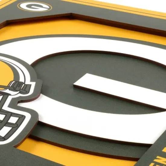 NFL Green Bay Packers 3D Logo Series Wall Art - 12"x12" image {3}