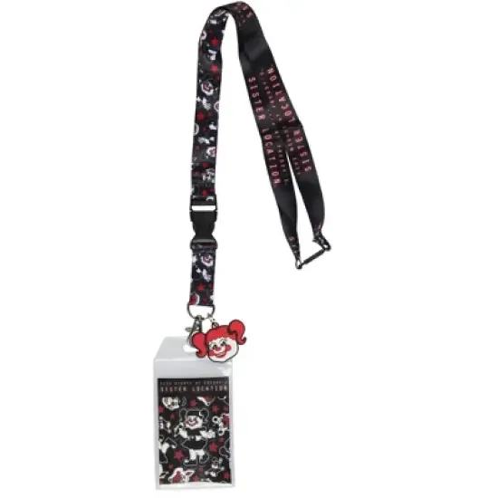 Five Nights At Freddy's Sister Location ID Badge Holder Lanyard w/ Rubber Pendant image {4}
