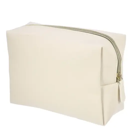 Unique Bargains PU Leather Large Travel Makeup Bag 1 Pc image {7}