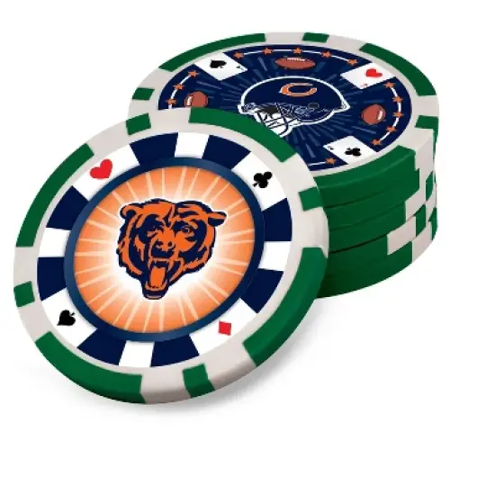 MasterPieces Casino Style 300 Piece Poker Chip Set - NFL Chicago Bears image {4}