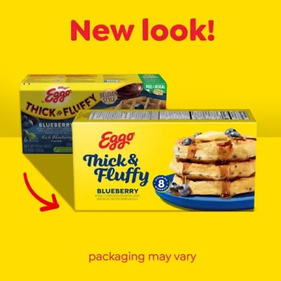Eggo Thick and Fluffy Frozen Waffles Blueberry - 11.6oz/6ct image {1}