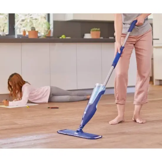 Bona Wood Floor Mop Starter Kit - 1 Spray Mop, 1 Reusable Microfiber Mopping Pad, 1 Refillable Wood Floor Cleaner Liquid image {5}