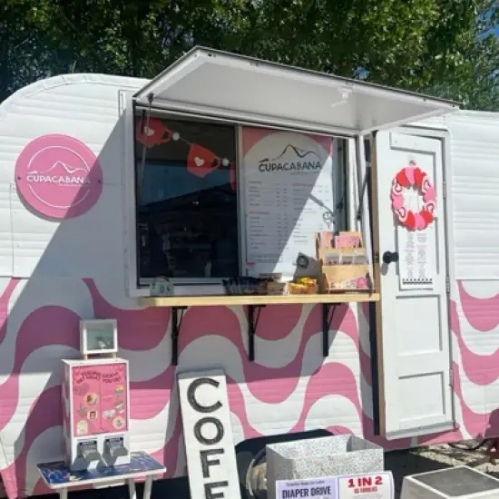 VEVOR Concession Window for Food Truck, 36"x24" Aluminum Alloy Food Truck Service Window, Up to 85 Degrees Stand Serving Window with Awning Door image {1}