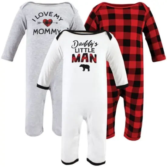 Hudson Baby Infant Boys Cotton Coveralls, Buffalo Plaid Family image {5}