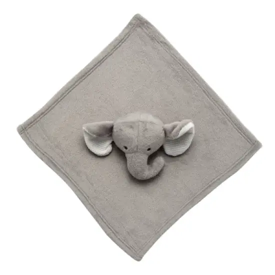 Lambs & Ivy Gray Elephant Soft Baby/Child/Toddler Plush Lovey Security Blanket image {2}