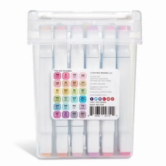 KINGART PRO Double-Ended Markers 24 Pastel Colors image {9}