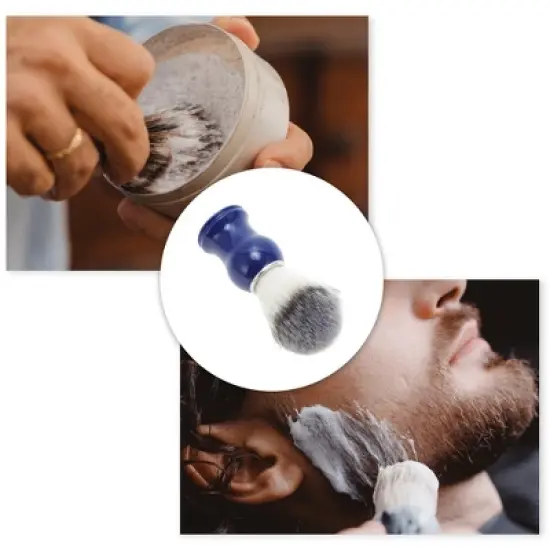Unique Bargains Durable Shaving Brush 4.45"x1.5" Blue 1 Pc image {4}